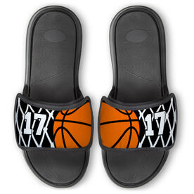 Basketball Repwell&reg; Slide Sandals - Hoop and Ball