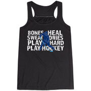 Hockey Flowy Racerback Tank Top - Bones Heal Hockey
