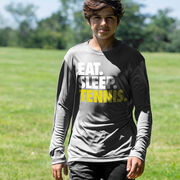 Tennis Long Sleeve Performance Tee - Eat. Sleep. Tennis.