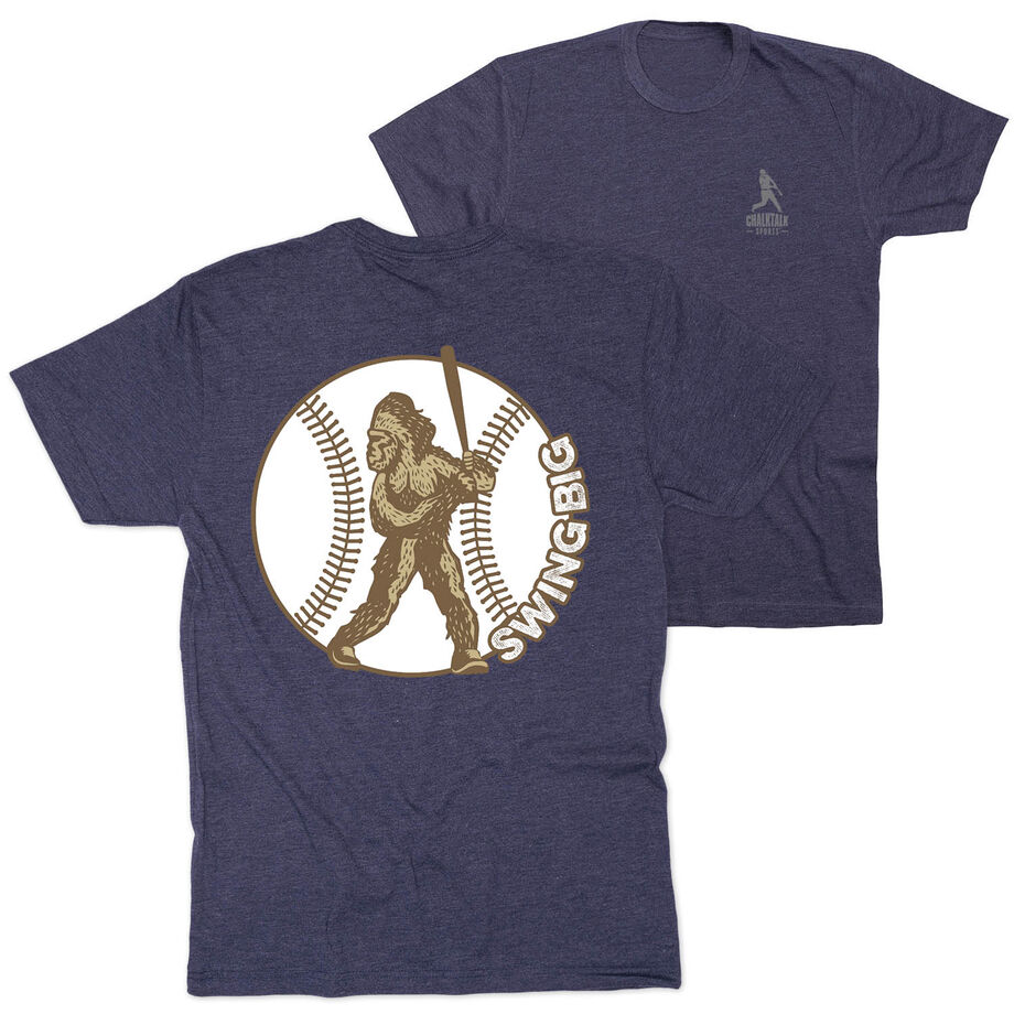 Baseball Short Sleeve T-Shirt - Baseball Bigfoot (Back Design)