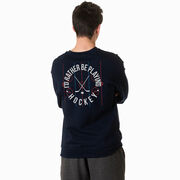 Hockey Crewneck Sweatshirt - Rather Be Playing Hockey (Back Design)