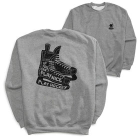 Hockey Crewneck Sweatshirt - Play Hockey (Back Design)