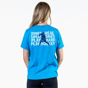 Hockey Short Sleeve T-Shirt - Bones Heal Hockey (Back Design) 