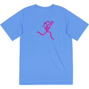 Girls Lacrosse Short Sleeve Performance Tee - Neon Lax Girl