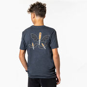Baseball Short Sleeve T-Shirt - It's Bats (Back Design)