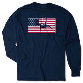 Soccer Tshirt Long Sleeve - Patriotic Soccer