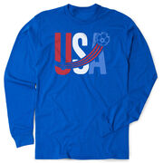 Soccer Tshirt Long Sleeve - USA Patriotic