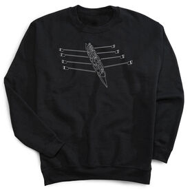 Rowing Crewneck Sweatshirt - Crew Row Team Sketch