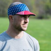 Running Comfort Performance Visor - Red, White & Blue