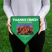 Softball Home Plate Plaque - Thank You Coach Photo