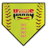 Softball Your Logo Home Plate Plaque