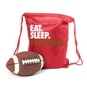 Football Drawstring Backpack Eat. Sleep. Football.