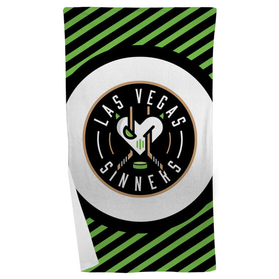 Beach Towel Las Vegas Sinners Logo Black Chalktalksports Beach Towel Las Vegas Sinners Logo Black