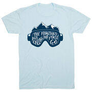 Skiing & Snowboarding Short Sleeve T-Shirt - The Mountains Are Calling