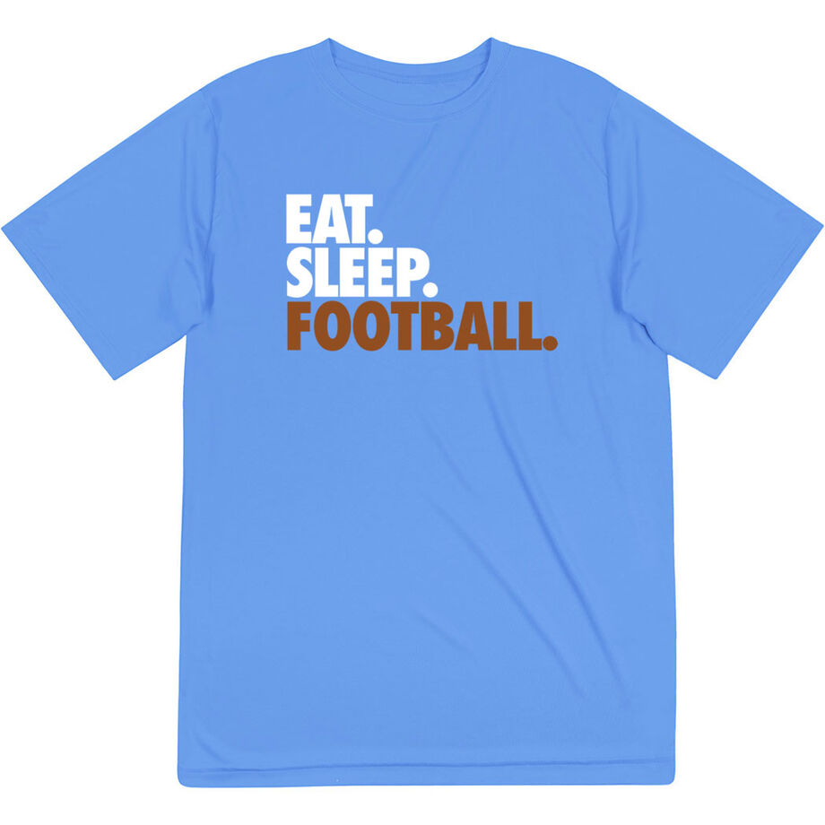 Football Short Sleeve Performance Tee - Eat. Sleep. Football.