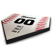 Baseball Personalized Baseball Stitches Home Plate Plaque