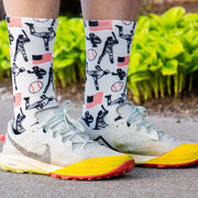 Baseball Graphic Flex Mid-Calf Socks - Americana