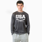 Baseball Long Sleeve Performance Tee - USA