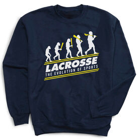 Guys Lacrosse Crewneck Sweatshirt - Evolution of Lacrosse