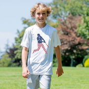 Baseball Short Sleeve Performance Tee - Baseball Stars and Stripes Player