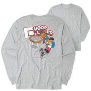 Basketball Tshirt Long Sleeve - Hoop Loops (Back Design)