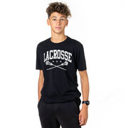 Guys Lacrosse Short Sleeve T-Shirt - Crossed Sticks