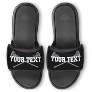 Girls Lacrosse Repwell&reg; Slide Sandals - Personalized with Sticks