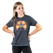 Girls Lacrosse Short Sleeve T-Shirt - Goofy Turkey Player