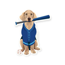 Baseball Sticker - Dinger The Baseball Dog