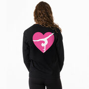 Gymnastics Tshirt Long Sleeve - Gymnast Heart (Back Design)