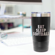 Softball 20 oz. Double Insulated Tumbler - Eat Sleep Softball