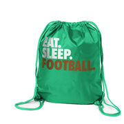 Football Drawstring Backpack Eat. Sleep. Football.