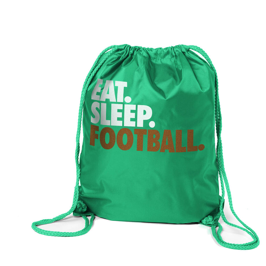 Football Drawstring Backpack Eat. Sleep. Football.