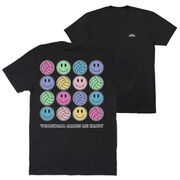 Volleyball Short Sleeve T-Shirt - Volleyball Makes Me Happy (Back Design)