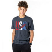 Soccer T-Shirt Short Sleeve - USA Patriotic