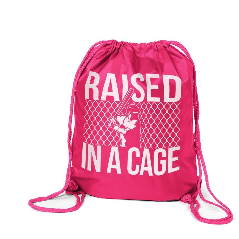 Raised In A Cage Baseball Sport Pack Cinch Sack