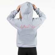 Soccer Hooded Sweatshirt - Soccer Heartbeat (Back Design)