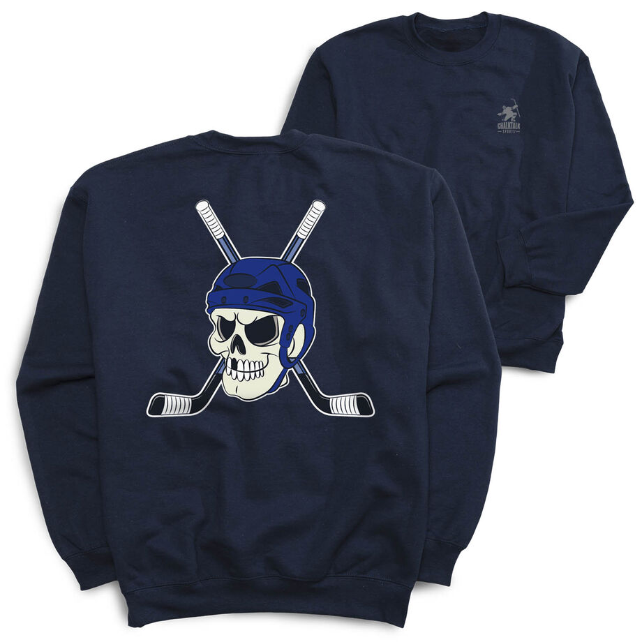 Hockey Crewneck Sweatshirt - Chill to the Bone (Back Design)