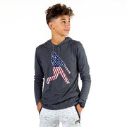 Men's Baseball Lightweight Hoodie - Baseball Stars and Stripes Player
