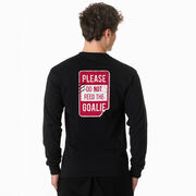 Hockey Tshirt Long Sleeve - Don't Feed The Goalie (Back Design)