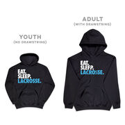 Lacrosse Hooded Sweatshirt - Eat. Sleep. Lacrosse.