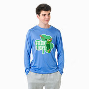 Baseball Long Sleeve Performance Tee - Feelin' Lucky Baseball