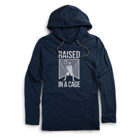 Guys Lacrosse Lightweight Hoodie - Raised In A Cage