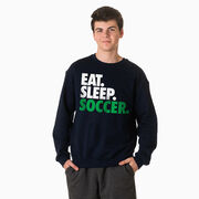 Soccer Crewneck Sweatshirt - Eat Sleep Soccer (Bold Text)