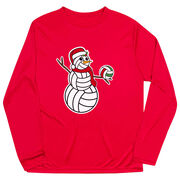 Volleyball Long Sleeve Performance Tee - Serving Holiday Cheer