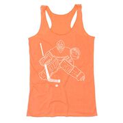 Hockey Women's Everyday Tank Top - Hockey Goalie Sketch