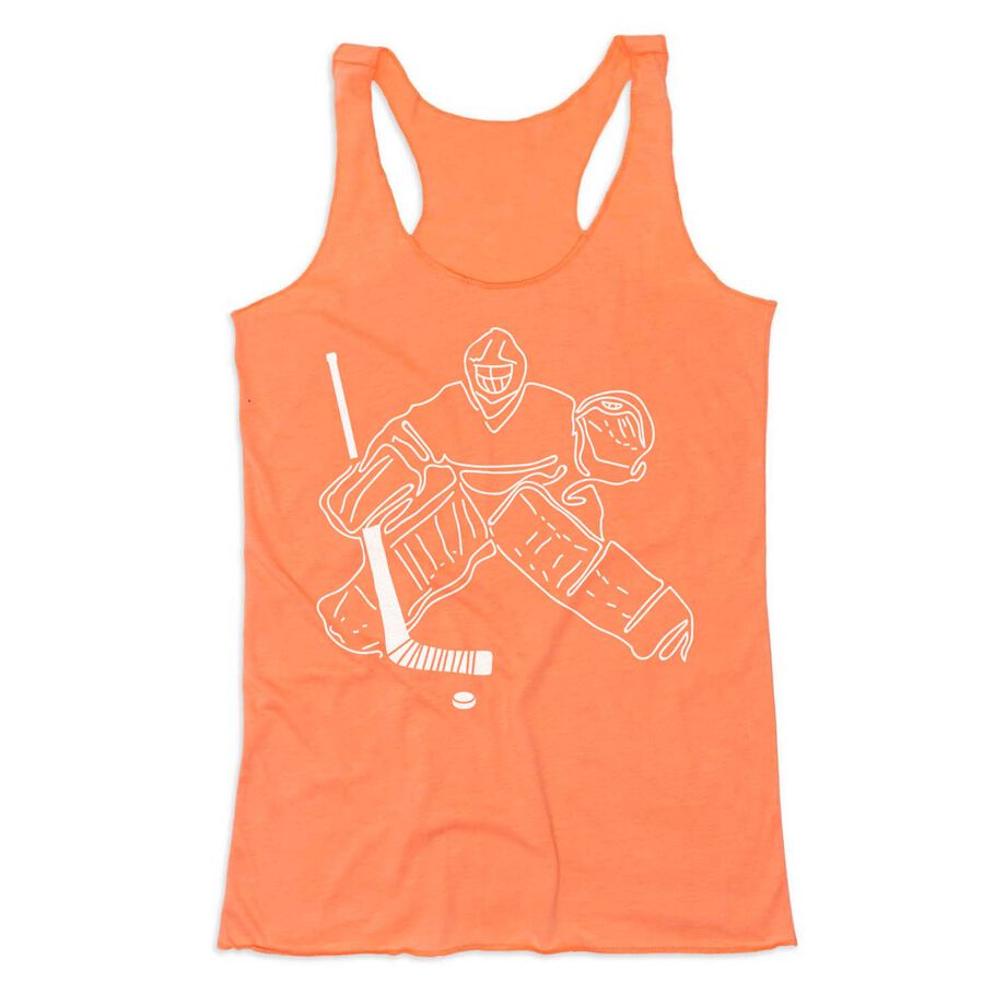 Hockey Women's Everyday Tank Top - Hockey Goalie Sketch