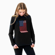 Hockey Long Sleeve Performance Tee - American Flag