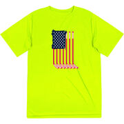 Hockey Short Sleeve Performance Tee - American Flag