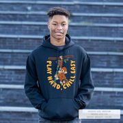 Guys Lacrosse Hooded Sweatshirt - Play Hard, Chill Easy